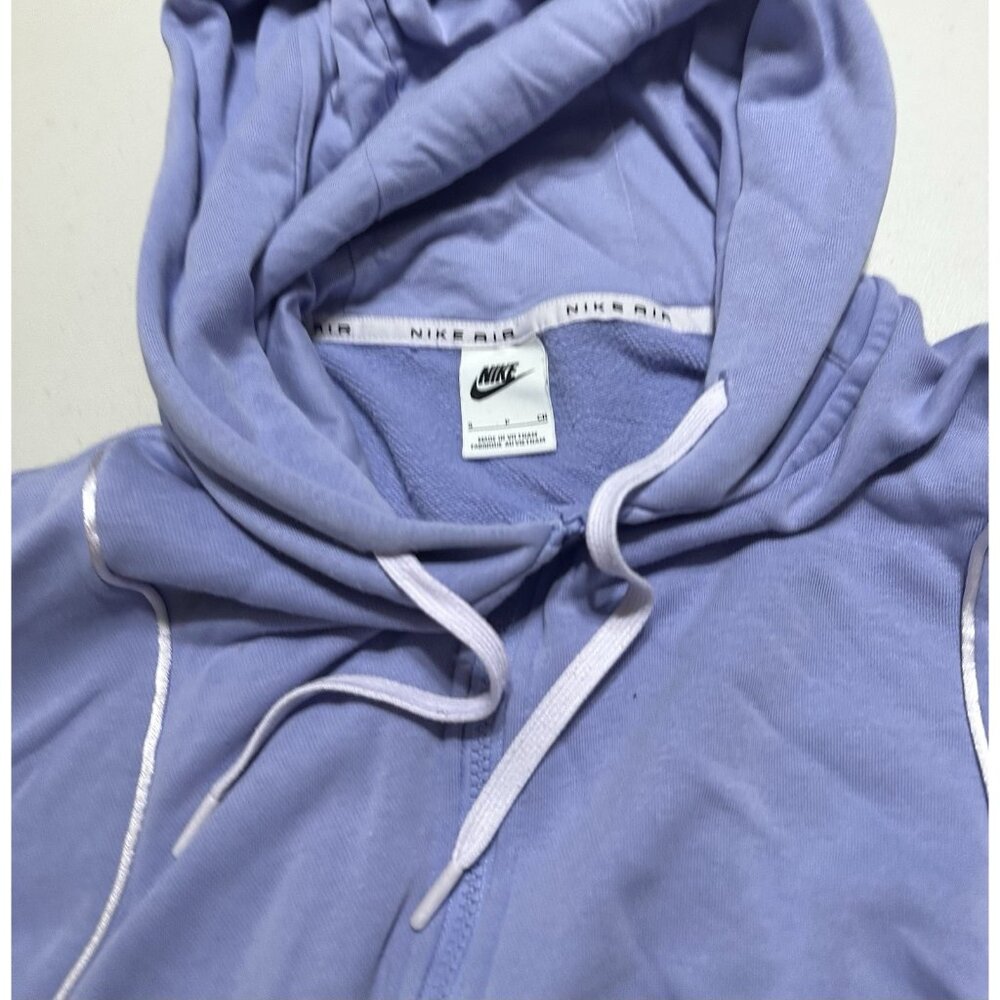 Nike Cropped Hoodie Women Size Small Full Zip Purple